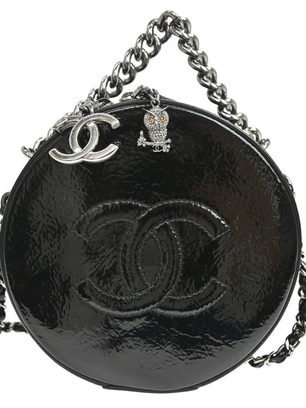 Chanel Black Patent Leather Shoulder Bag